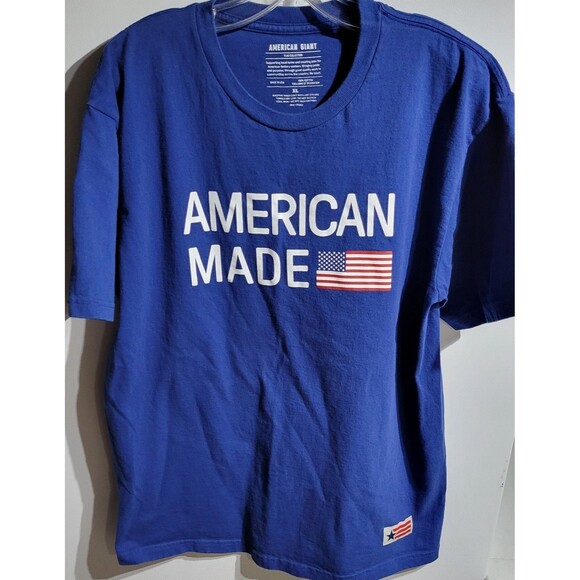American Giant T-Shirt American Made Blue Size XL - Picture 1 of 2